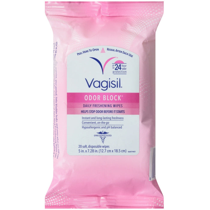 Vagisil Odor Block Daily Freshening Wipes - 20ct by Pasteur Pharmacy