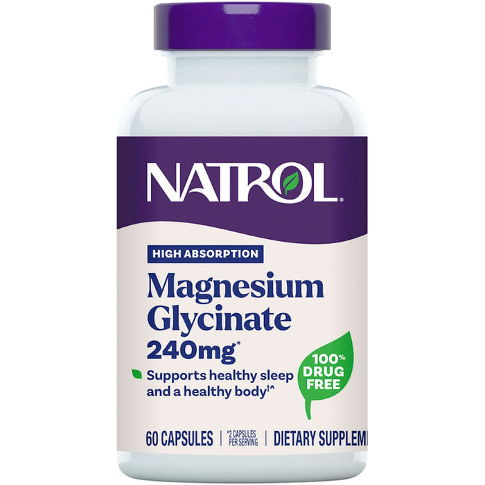Natrol® High Absorption Magnesium Glycinate – 60 Capsules by Pasteur Pharmacy