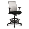 HON Ignition 2.0 Ilira-Stretch Mesh Back Task Stool, Supports 300 lb, 23" to 32" Seat, Black Seat, Charcoal Back, Black Base