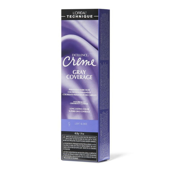 L'Oreal Excellence Creme Gray Coverage Permanent Hair Color 9 Light Blonde by Pasteur Pharmacy