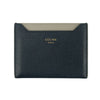 Celine Bicolor Blue / Grey Leather Card Case Holder Wallet #3236