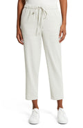 Theory Trecca Linen Blend Joggers in Nickel, Size X-Large by Vanessa Jane