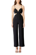 Bardot Womens Cut-Out Wide Leg Jumpsuit by Vanessa Jane