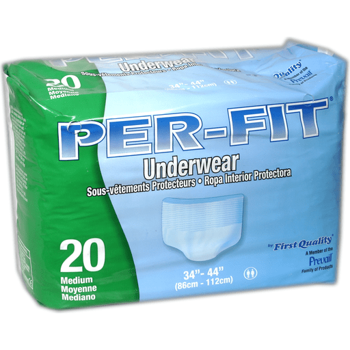 First Quality Prevail Per-Fit Protective Underwear Medium 32"-44" (case 4x20) by Pasteur Pharmacy
