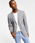 Tommy Hilfiger Mens Modern-Fit Brown/Blue Check Blazer, Size 42L by Vanessa Jane