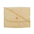Chanel Coco Mark Mini Quilted Push Lock Chain Shoulder Bag Beige #3238 by Bolt Boutique