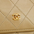 Chanel Coco Mark Mini Quilted Push Lock Chain Shoulder Bag Beige #3238 by Bolt Boutique