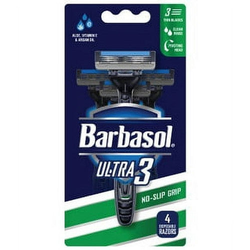 Barbasol Ultra 3 Disposable Razor – Triple Blade Shaving System, 1 Count by Pasteur Pharmacy