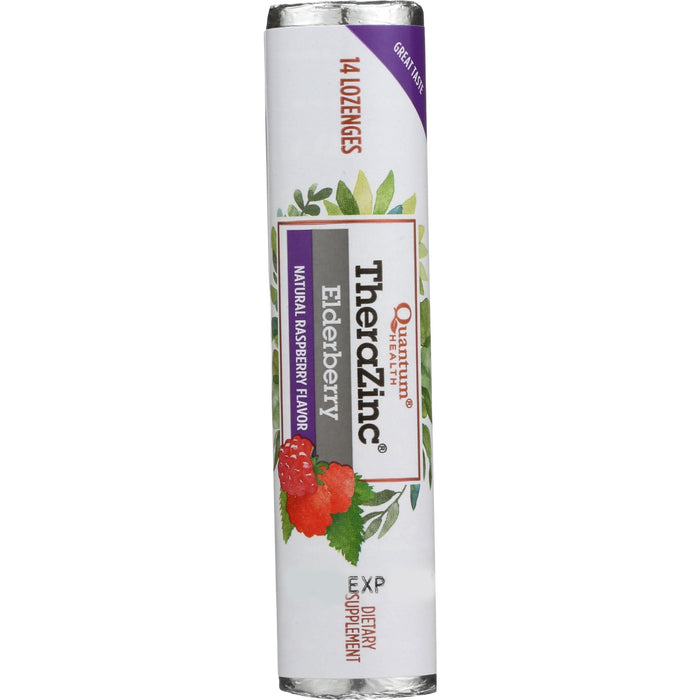 Quantum Health Thera Zinc Elderberry Lozenges Natural Raspberry Flavor - 14-Pack by Pasteur Pharmacy