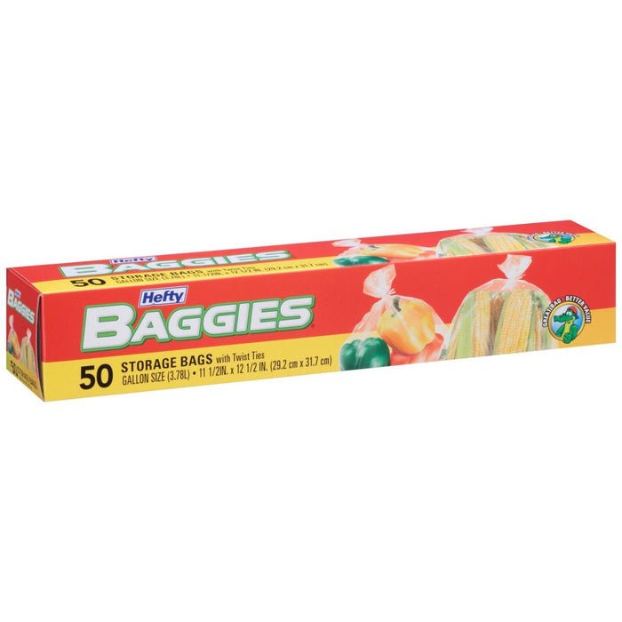 Hefty Baggies Storage Bags, With Ties, Gallon Size by Pasteur Pharmacy