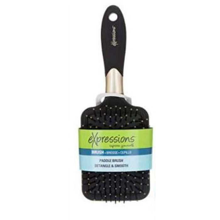 Expressions Value Pack Pro – Metallic Paddle Hairbrush with Rubberized Grip by Pasteur Pharmacy