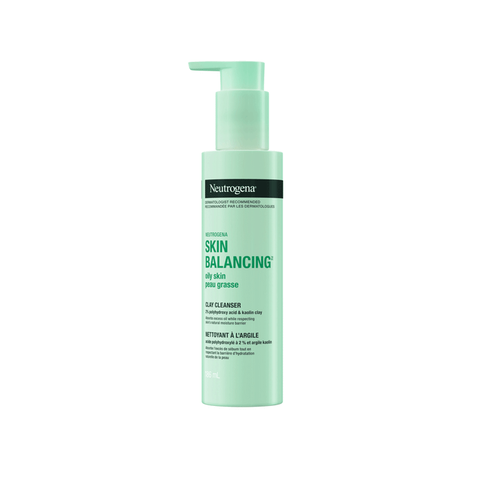 Neutrogena Skin Balancing Kaolin Clay Cleanser With 2% Polyhydroxy Acid (PHA), Mattifying & Conditioning Face Wash For Oily Skin, Paraben-Free, Soap-Free, Sulfate-Free, 6.3 Fl Oz by Pasteur Pharmacy
