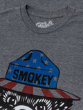 Patriotic Smokey Bear T-Shirt - Gray by Tee Luv