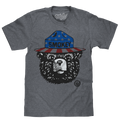 Patriotic Smokey Bear T-Shirt - Gray by Tee Luv