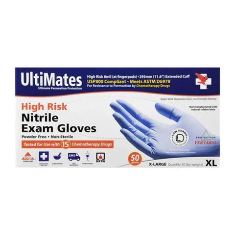 Ultimates High Risk Nitrile Exam Gloves Large 50 Ct by Pasteur Pharmacy
