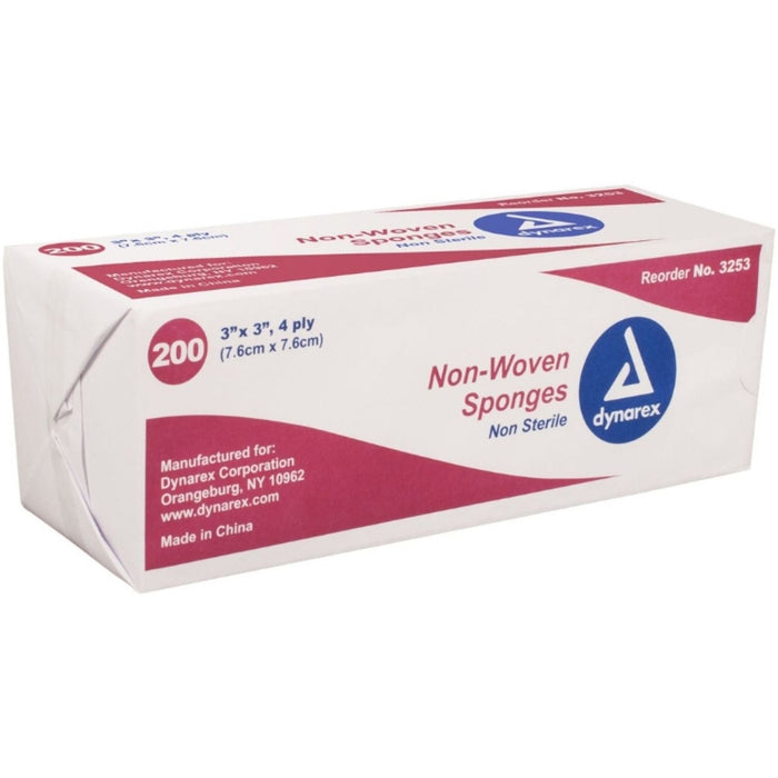 Dynarex Gauze Non- Woven Sponges Non-Sterile, 3 In X 3 In, 4 Ply by Pasteur Pharmacy