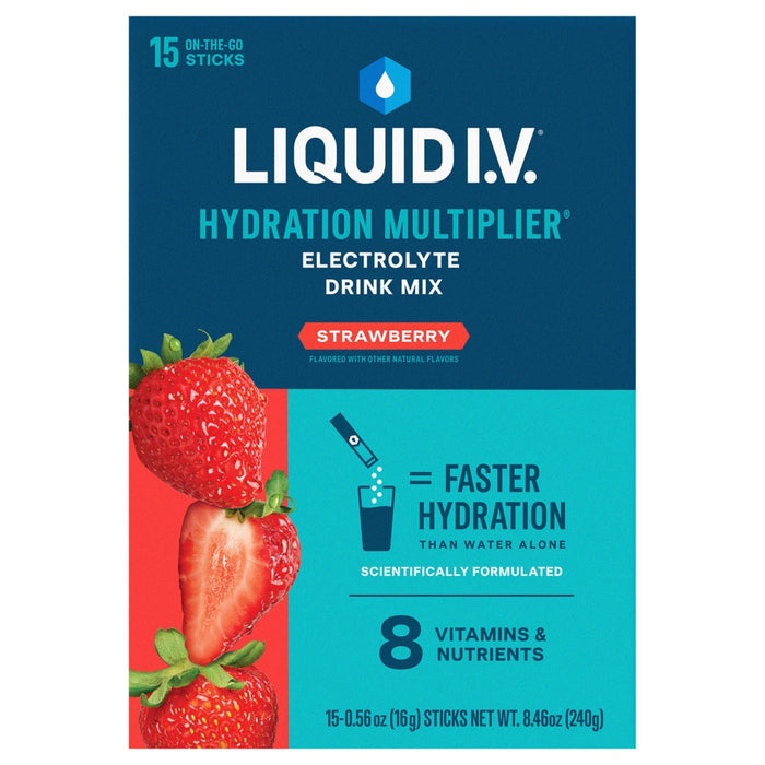 Liquid I.V. Hydration Multiplier Electrolyte Drink Mix Strawberry by Pasteur Pharmacy