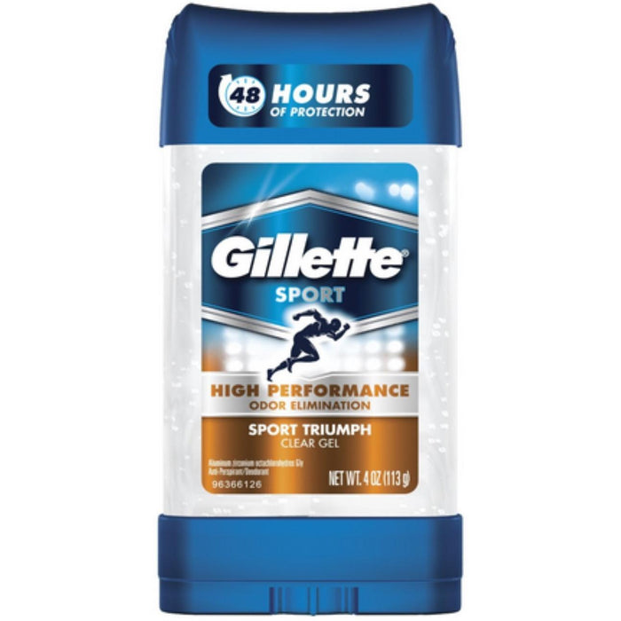 Gillette Antiperspirant Deodorant For Men, Clear Gel, Sport Active, 72 Hr. Sweat Protection, 3.8 Oz by Pasteur Pharmacy