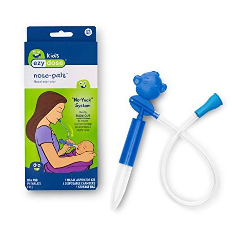 Ezy Dose Kids Nasal Aspirator Sinus Relief And Snot Sucker For Baby And Toddler Nose-Pals 4 Disposable Storage Chambers by Pasteur Pharmacy