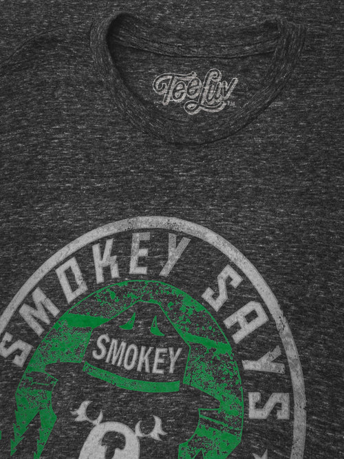 Smokey Says "Keep it Green, Prevent Wildfires" T-Shirt - Gray by Tee Luv