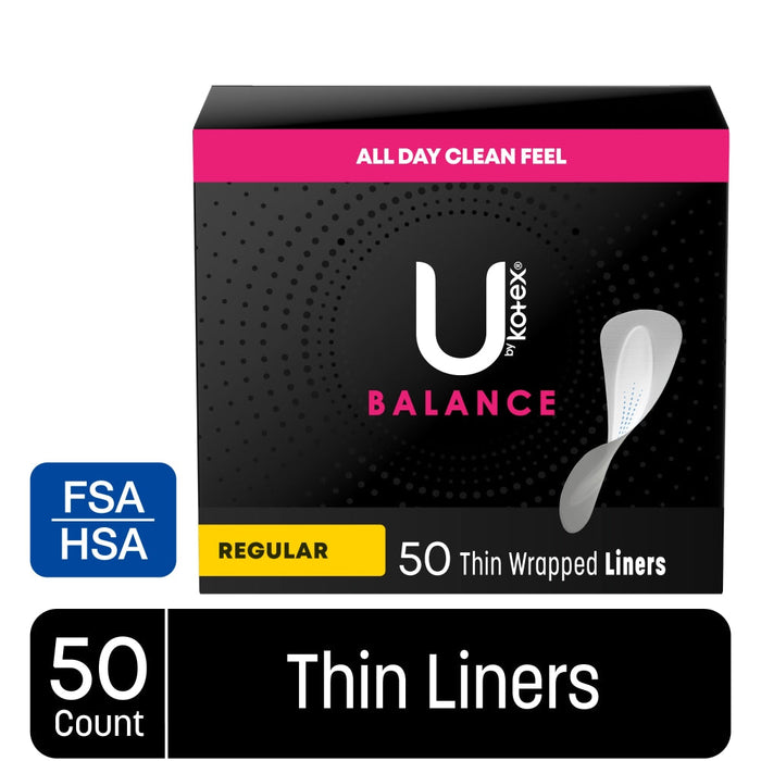 U by Kotex Balance Daily Liners, Thin Regular – 50 Count by Pasteur Pharmacy