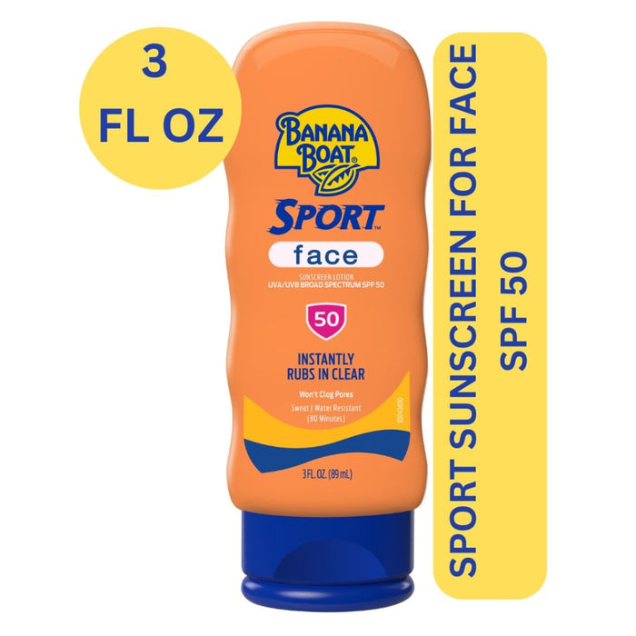 Banana Boat Sunscreen Lotion, Face, Broad Spectrum Spf 50 3 Fl Oz by Pasteur Pharmacy