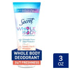 Secret Whole Body Deodorant Cream, Peach & Vanilla Blossom, 3 oz - Aluminum-Free