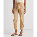 Ralph Lauren Womens Pants Micro-Sanded Twill Cargo Self Belt Bow Tan Cotton by Vanessa Jane