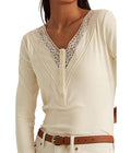 Lauren Ralph Lauren Lace-Trim Henley Top by Vanessa Jane