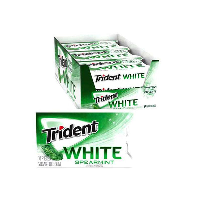 Trident Sugar Free Gum, White, Spearmint by Pasteur Pharmacy