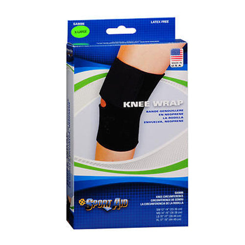 Sport Aid Knee Wrap Black Neoprene X-large 17 -19 by Pasteur Pharmacy