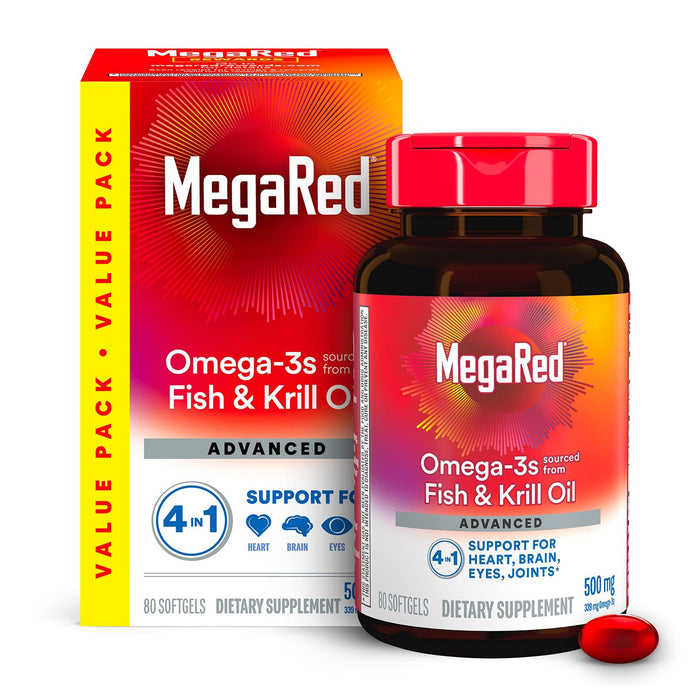 MegaRed® Advanced 4-in-1 Fish & Krill Oil (500 mg) by Pasteur Pharmacy