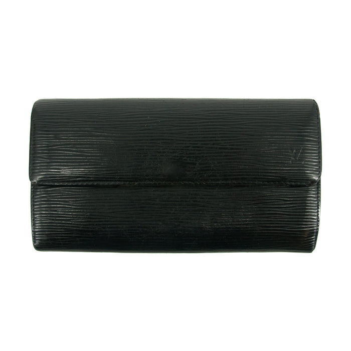 Louis Vuiton Black Epi Leather Sarah Long Wallet #3294 by Bolt Boutique