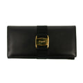 Salvatore Ferragamo Black Leather Bifold Long Wallet #3295 by Bolt Boutique