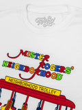 Mister Rogers' Neighborhood Trolley Logo T-Shirt - White by Tee Luv