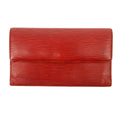 Louis Vuitton Red Epi Leather Internaitonal Trifold Long Wallet #3297 by Bolt Boutique