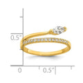 Cubic Zirconia Fashion Snake Pave Ring by Fine Color Jewels
