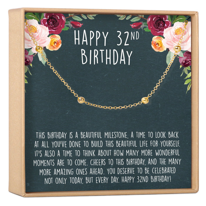 32nd Birthday Dot Bracelet by Dear Ava