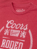 Coors Banquet Rodeo Bull Logo T-Shirt - Red by Tee Luv