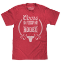 Coors Banquet Rodeo Bull Logo T-Shirt - Red by Tee Luv