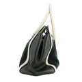 Prada Bicolor Black x White Trimmed Cuir Canapa Tote Bag #3308 by Bolt Boutique
