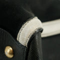Prada Bicolor Black x White Trimmed Cuir Canapa Tote Bag #3308 by Bolt Boutique