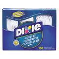 Dixie Combo Pack, Tray with White Plastic Utensils, 56 Forks, 56 Knives, 56 Spoons, 6 Packs