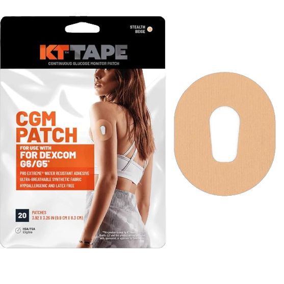 Kt Tape Dexcom G5/G6 Continuous Glucose Monitor Pach 20Ct by Pasteur Pharmacy