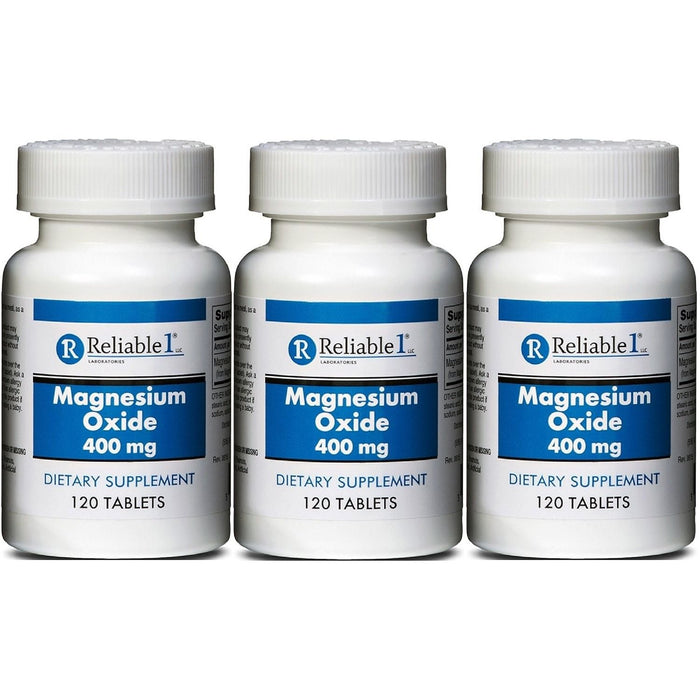 Reliable-1 Laboratories Magnesium Oxide – 400 mg (120 Tablets) by Pasteur Pharmacy