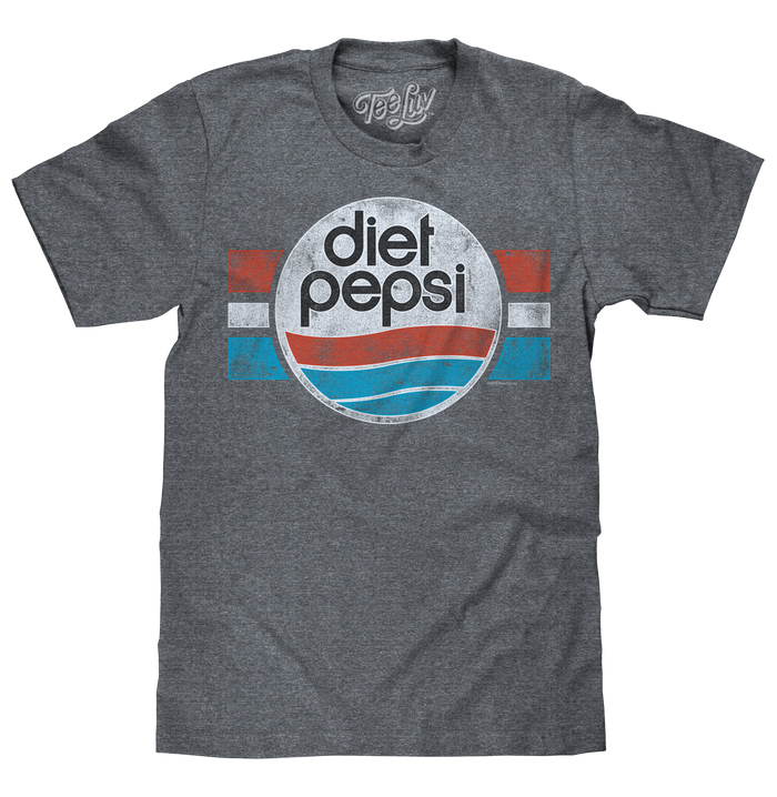 Diet Pepsi Logo T-Shirt - Gray by Tee Luv