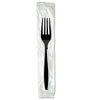 Dixie Individually Wrapped Heavyweight Forks, Polystyrene, Black, 1,000/Carton