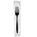 Dixie Individually Wrapped Heavyweight Forks, Polystyrene, Black, 1,000/Carton