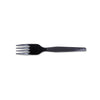 Dixie Plastic Cutlery, Heavy Mediumweight Forks, Black, 100/Box
