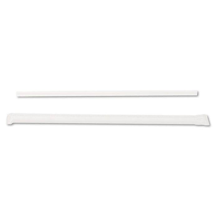 Dixie Jumbo Straws, 7.75", Plastic, Translucent, 500/Box, 4 Boxes/Carton